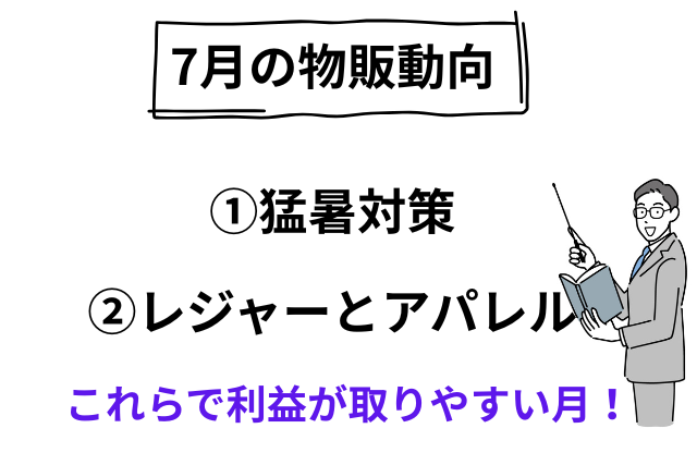 7月の物販動向