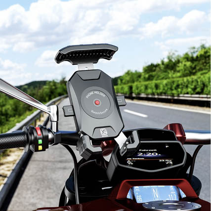 自転車、バッテリーカー、オートバイ、携帯電話ブラケット3爪調整幅自動収縮電気自動車携帯電話ブラケット