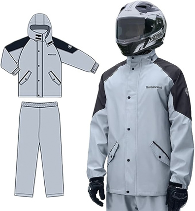 バイクレインコート リュック対応 レインポンチョ メンズ レディース 軽量フード付き 防水 通勤カッパ 雨具
