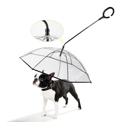 ペット用品　傘　調節可能　雨の日　犬の散歩　牽引ロープ　透明　
ペット傘　犬　c型傘