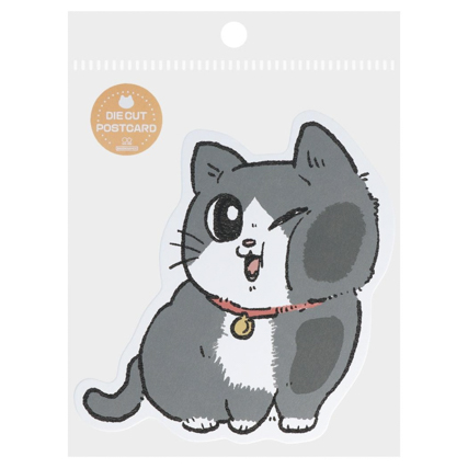 【ポストカード】ねこに転生したおじさん ダイカットポストカード プンちゃんB