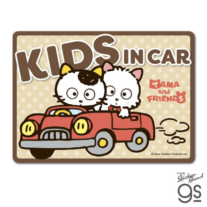 タマ＆フレンズ 車用ステッカー KIDS IN CAR うちのタマ知りませんか？ アニメ キャラクター グッズ TAM035