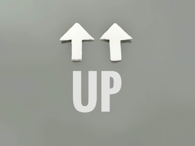 上がる