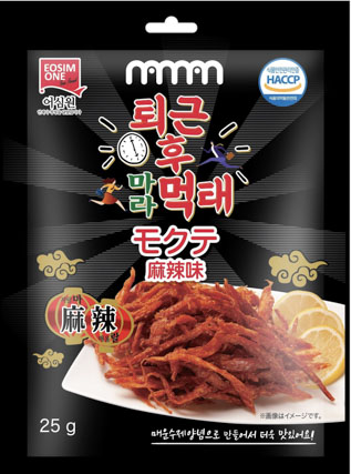 【新商品】韓国では居酒屋の定番品　韓国　NAMAN　モクテ　麻辣味　25g　1ケース40入り