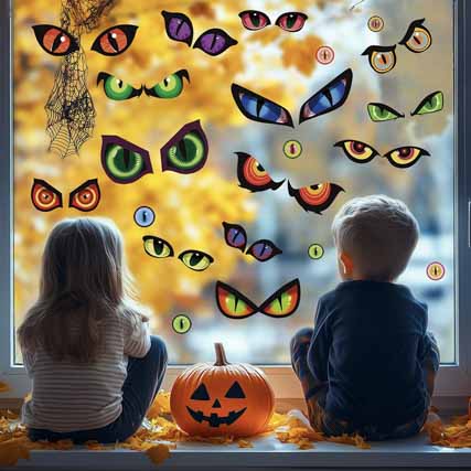 ステッカー シール ハロウィン 
ダーク系 目 単枚入