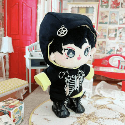 ハロウィン 着せ替えぬいぐるみ ミニドール ぬいぐるみ用服 アイドル衣装 無属性ぬい玩具 
髑髏服セット