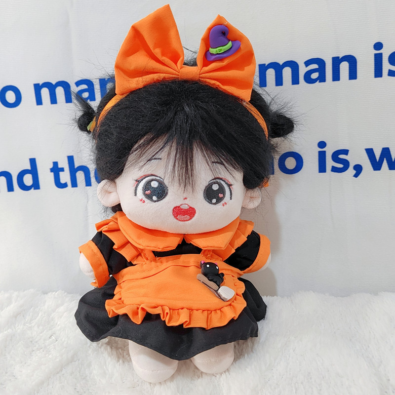 着せ替えぬいぐるみ ミニドール ぬいぐるみ用 20cmぬい服 ハロウィン ヘアバンド+ワンピ 服3点組
