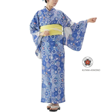 九谷焼作家が描く唯一無二の文様 ユニセックス浴衣帯セット 夢見紋【KUTANI×KIMONO】