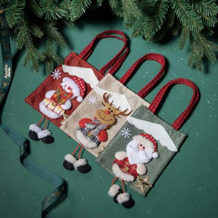クリスマス、サンタクロース、クリスマストートバッグ、ギフトバッグ、クリスマスツリーの飾り 