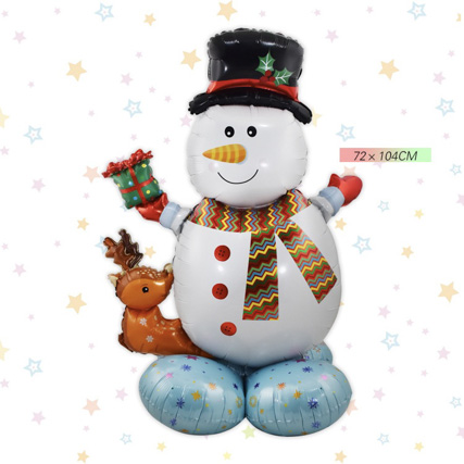クリスマスバルーン 雪だるま　ホームデコ用  