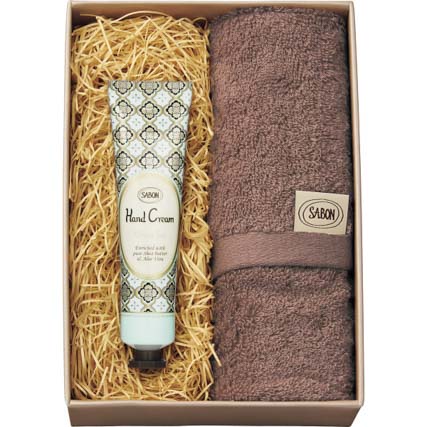 ＳＡＢＯＮ　ハンドクリーム３０┣ｍｌ┫＆オーガニックタオルホワイトティー  