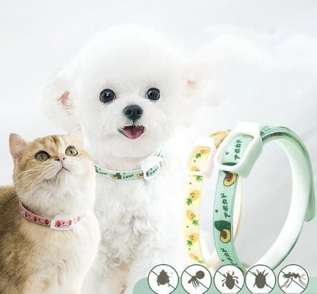 夏 新作 ペット用品 首輪 猫犬兼用 
虫よけ お散歩 ネコ雑貨3色