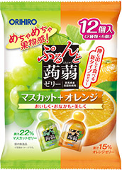 ぷるんと蒟蒻ゼリー パウチ マスカット＋オレンジ