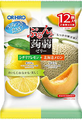 ぷるんと蒟蒻ゼリー パウチ シチリアレモン＋北海道メロン