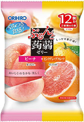 ぷるんと蒟蒻ゼリー パウチ ピーチ＋ピンクグレープフルーツ