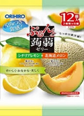 ぷるんと蒟蒻ゼリーパウチ シチリアレモン＋北海道メロン